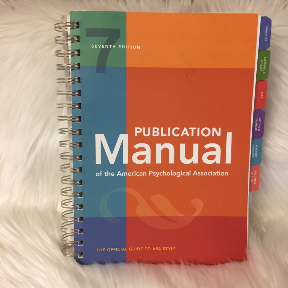 PUBLICATION MANUAL of the American Psychological Association (seventh edition)